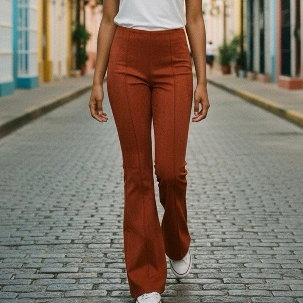 Altar'd State Flare Stretch Pants in Copper size Junior small NWT